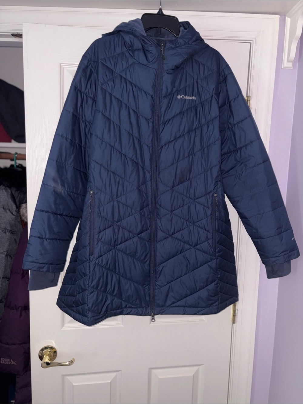 Columbia Navy Hooded Puffer Coat
